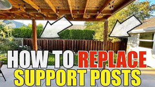 How To Replace Porch Support Posts Correctly DIY Step by Step | How To Replace Load Bearing Columns