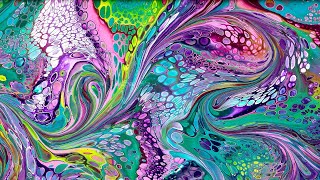 #1221 Incredible Cells In This Acrylic Flip Cup Marble Pour Using Amsterdam Paints