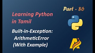 Python in Tamil | Built-in-Exception | Python ArithmeticError with Example Program