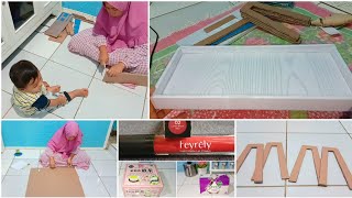 DIY RAK BUMBU KEKINIAN DARI BARANG DAUR ULANG/KARDUS.RIVIEW PRODUK ANDALAN☘️daily vlog part 1