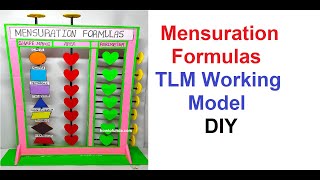 mensuration formulas maths tlm working model - diy | howtofunda | class 10 @craftpiller