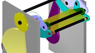 Straight Line Mechanism - Six (6) Bar Mechanism - Translating Link MechDesigner