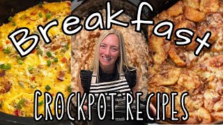 5 DUMP \u0026 GO CROCKPOT BREAKFAST RECIPES | The Easiest Crockpot Recipes!