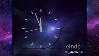 TV2 afkondiging met klok en testbeeld 11-01-1998