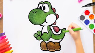 How to draw YOSHI from mario