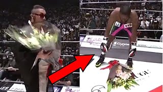 MAYWEATHER WAS NOT WELCOMED IN JAPAN! THREW FLOWERS AT HIM
