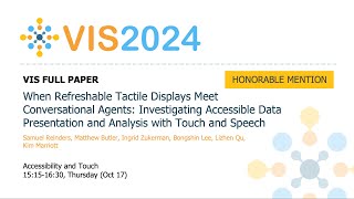 When Refreshable Tactile Displays Meet Conversational Agents: Investigating Accessible Data Present