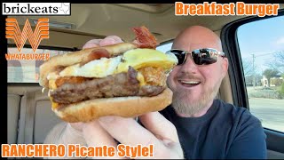 🌶️🔥 Whataburger Breakfast Burger Ranchero Picante Style 🍳 | Jalapeños \u0026 Picante Sauce in the Eggs! 😋