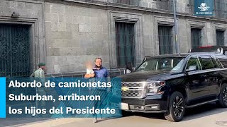 Los hijos del Presidente, José Ramón y Andy, acudieron a Palacio Nacional