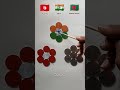 flag drawing on coin 🇮🇳 🇹🇳 🇧🇩 Indian flag art 🙏 #shorts #flag #art #drawing #viral