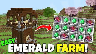 NEW EMERALD FARM Tutorial! Better Than Raid Farms? 3,800/Hour! Minecraft Bedrock (MCPE Xbox PS5 PC)