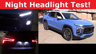 2025 Chevy Equinox Headlight Test and Night Drive