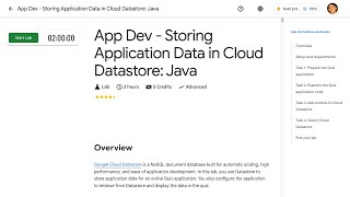 App Dev Storing Application Data in Cloud Datastore: Java