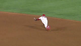 PHI@LAA: Cowart starts an amazing double play