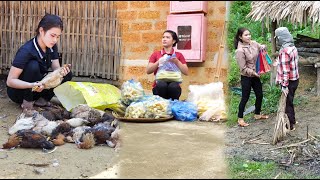 Making popcorn to sell at the market - Visiting a single mother - Sadness when a chicken dies.