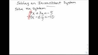 How to solve an inconsistent system