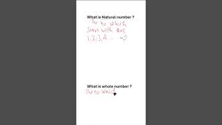 What is natural number and what is whole number #new #viral #shorts