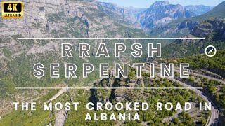 #albania ALBANIA SH 20 - Rrapsh Serpentine - The most crooked road in Albania 2022. 4K HDR