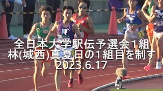 『林(城西)酷暑の初戦を制す』全日本大学駅伝 関東予選会１組  2023.6.17