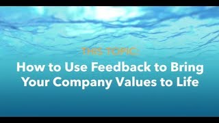 How to Use Feedback to Bring Your Company Values to Life