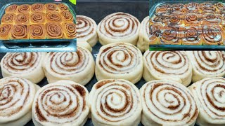 سينابون او بريوش رولي بدون بيض خفيف  مثل القطن بمذاق القرفة الرائع 😋 Cinnamon Rolls