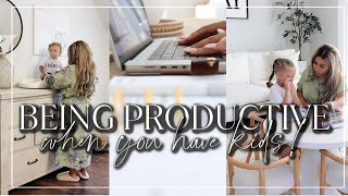 Day In The Life of a Work From Home Mom | How to Be Productive With Kids!