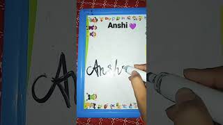 anshi 💜name singnature #ytshort #signature #anshi name @,its_k-pop_world