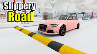 AUDI THE BEST CAR OF ALL TIME??? Cars vs Speed Bump on slippery road! –  BeamNG Drive