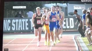 Johnny Martin 800 Meters  Raleigh Relays March 25, 2023.  1:51:88