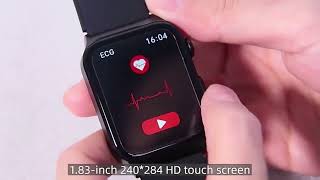 E500 Smartwatch - Blood Glucose, Electrocardiogram, Temperature, Blood Oxygen, Sleep Monitoring