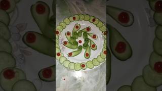 Learn how to make flowers with cucumbers and cherries #shorts_