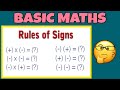 + - × ÷ Sign Rules in Maths | Plus Minus Rule | Chinno ke niyam | Maths Shorts | #shorts