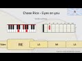TUTORIAL! Chase Rice - Eyes on you (piano guitar chords)