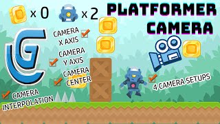 How to create a player camera in GDevelop 5 platformer tutorial