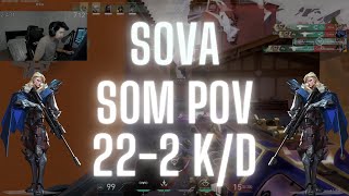 NRG s0m POV Sova on Ascent 22-2 K/D (VALORANT  Pro POV)