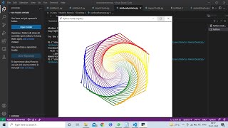 Draw Rainbow Benzene Animation using Python|| Python... #shorts