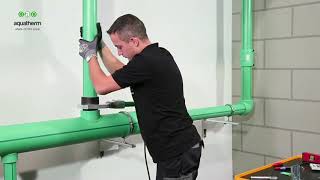 Verarbeitungsvideo Muffenschweißen (50-125 mm) / Socket fusion (50-125 mm) - aquatherm green pipe