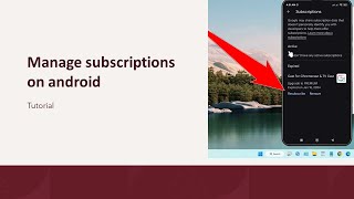 How to manage subscriptions on android