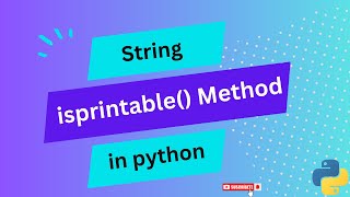 (SY) isprintable () method in python