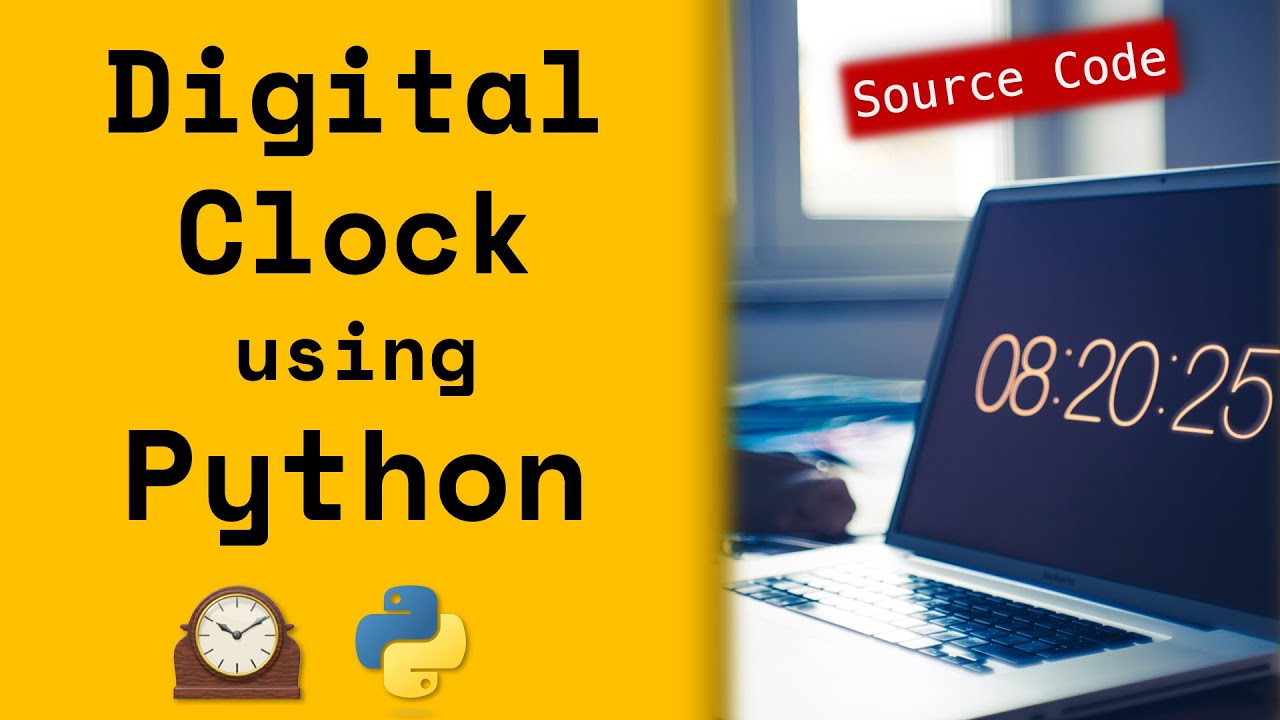Digital Clock Using Python Python Programming Mini Project Tutorial
