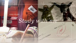 ✨🍂Study with me🌟|🎄cozy music✨|Me Christina☕️