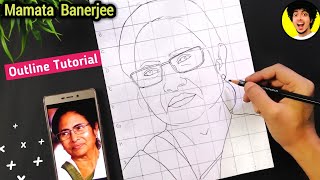 Mamata Banerjee Drawing || Mamata Banerjee sketch Tutorial || Bangal || Sankar Art