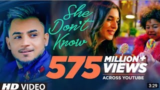 She Don't Know: Millind Gaba Song | Shabby | New Hindi Song 2022 | Latest Hindi Songs