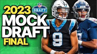 Final 2023 NFL Mock Draft - with Trades