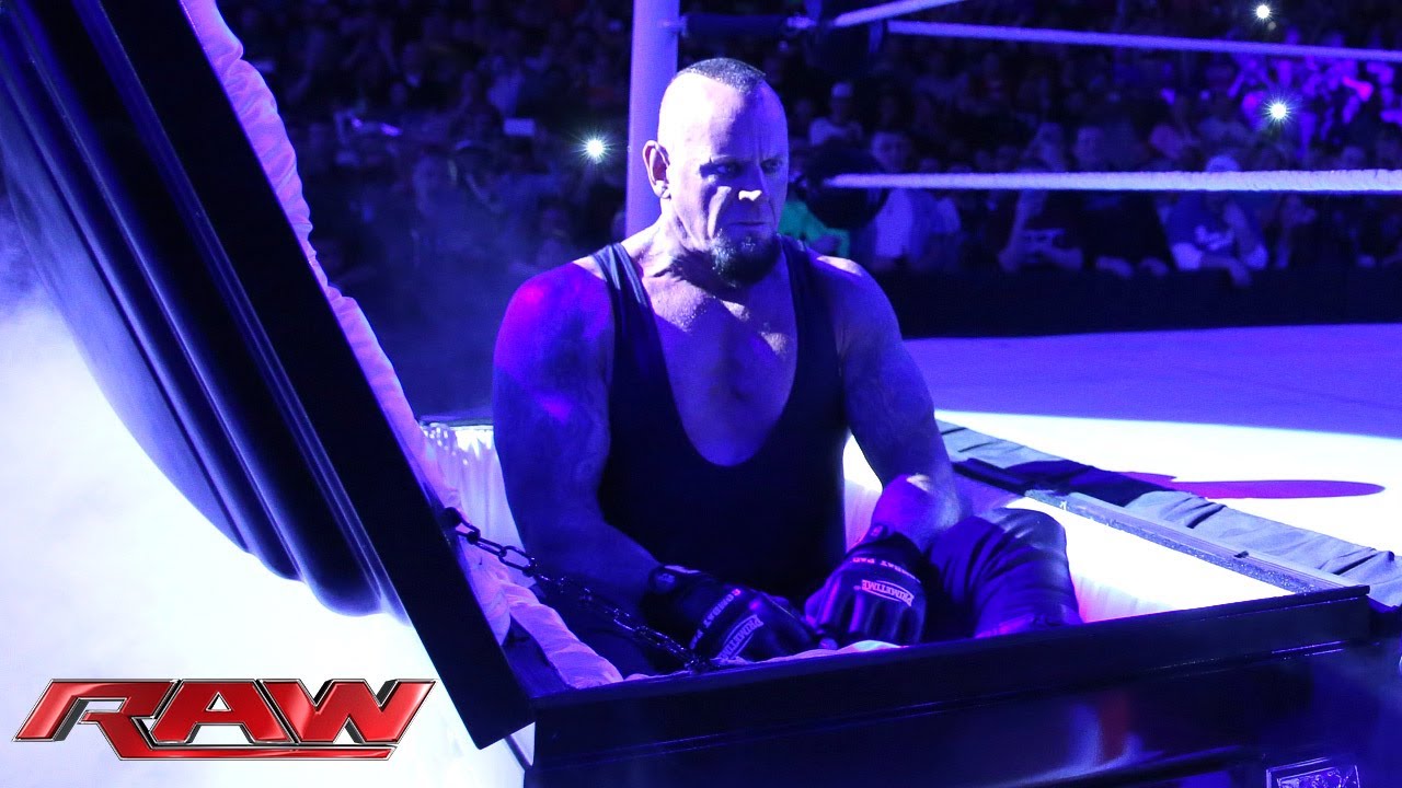 Undertaker Rises From A Coffin To Attack Brock Lesnar: Raw, March 24 ...