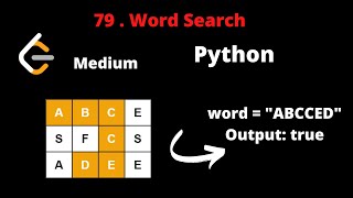 LEETCODE 79 WORD SEARCH PYTHON | DFS