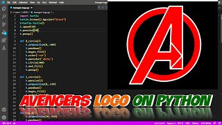 How to draw Avengers Logo | Python tutorials | AVENGERS endgame | Coding | @Coding Geany