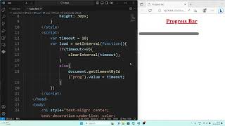 How to create progress bar in HTML - JavaScript Tutorial