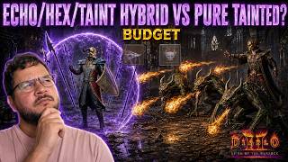 BUDGET Tainted/Echoing Strike/Hex Purge HYBRID VS PURE Tainted Warlock - Build Guide & Testing - D2R