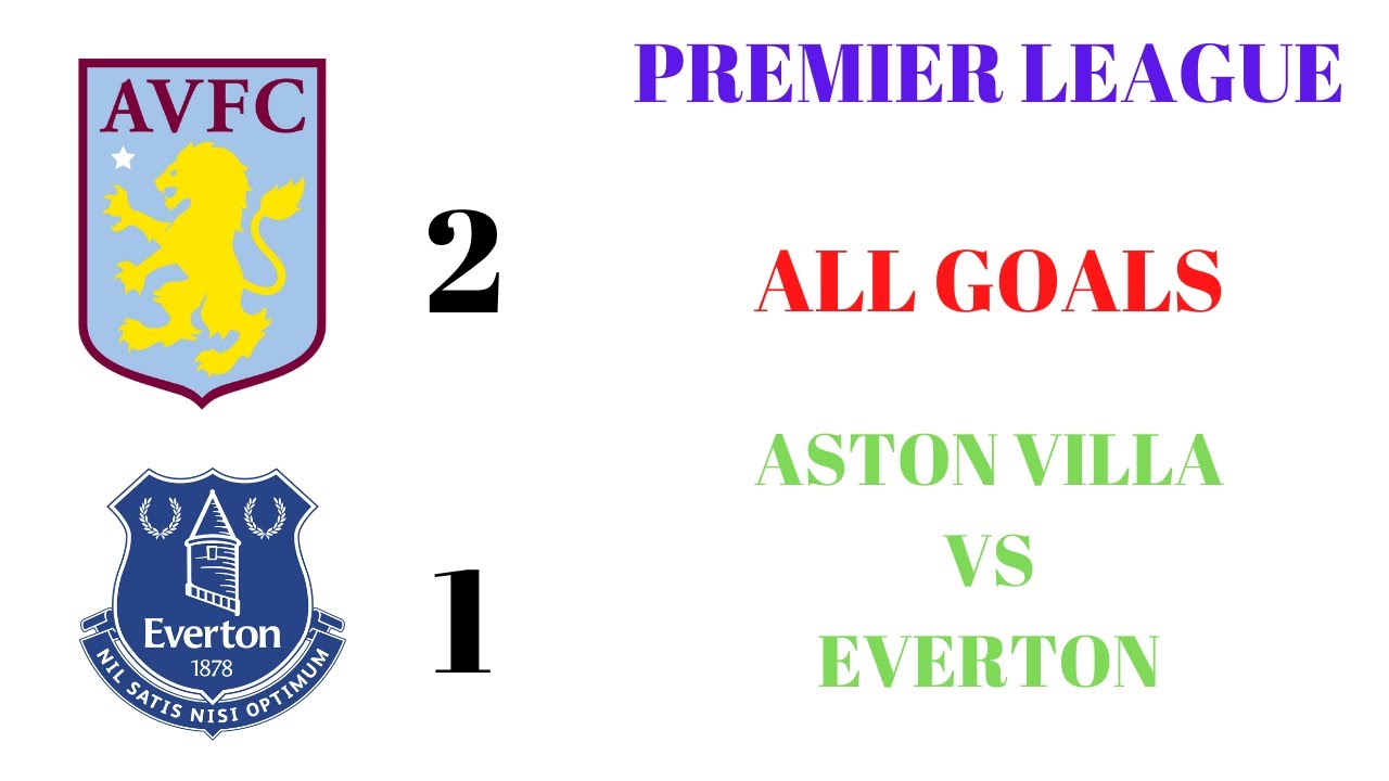 Aston Villa Vs Everton ALL GOAL HIGHLIGHTS - YouTube